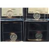 Image 2 : Lot of 4 ICCS Graded Ten Cents