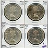 Image 1 : 1956, 1957, 1958 & 1959 PL Silver Dollars