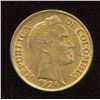 Image 1 : 1924 Colombia 5 Peso - Simon Bolivar