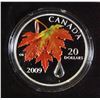 Image 1 : 2009 Canada $20 Autumn Showers Crystal Raindrop Fine Silver Coin