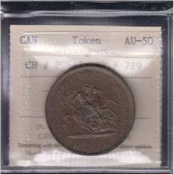 BR 719. Bank of Upper Canada One Penny, 1850.