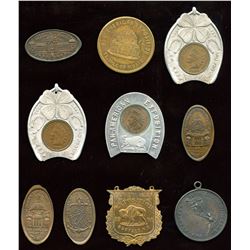 Lot of Ten 1901 Buffalo Pan Am Exposition Items.