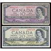 Image 1 : Bank of Canada $10 & $20, 1954 Devil's Face Notes