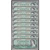 Image 1 : Bank of Canada $1, 1954 Lot of 10 Consecutive Replacements