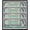 Image 1 : Bank of Canada $1, 1954 Lot of 4 Consecutive Replacements