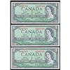 Image 1 : Bank of Canada $1, 1954 Lot of 3 Consecutive Replacements