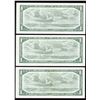 Image 2 : Bank of Canada $1, 1954 Lot of 3 Consecutive Replacements
