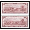 Image 2 : Bank of Canada $2, 1954  - Lot of 2