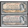 Image 1 : Bank of Canada $50 & $100, 1954
