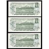Image 2 : Bank of Canada $1, 1973 - Lot of 3 Consecutive Low Numbers