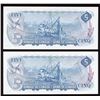 Image 2 : Bank of Canada$5, 1972 - Lot of 2 Consecutive