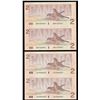 Image 2 : Bank of Canada $2, 1986 Replacement Notes - Lot of 2 Uncut Pairs