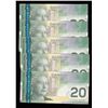 Image 2 : Bank of Canada $20, 2005 - Lot of 5 Consecutive