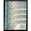 Image 2 : Bank of Canada $20, 2004 - Lot of 5 Consecutive