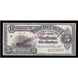 Banque D'Hochelaga $5, 1889