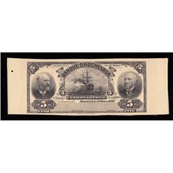 Banque D'Hochelaga $5, 1907