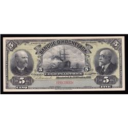 Banque D'Hochelaga $5, 1911