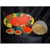 Image 1 : Fruit Tray Set with Netted Basket