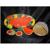 Image 1 : Fruit Tray Set with Netted Basket