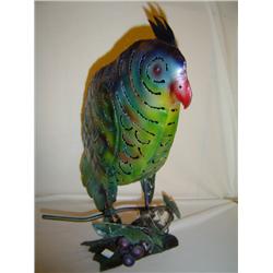 Colorful Metal Cockatoo Candle Lantern