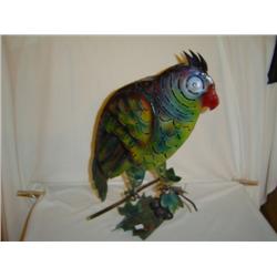 Colorful Metal Cockatoo Candle Lantern