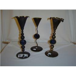 Celestial Candleholders, Blue Center