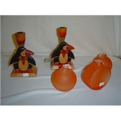 Penguin Candlesticks & oil lamps