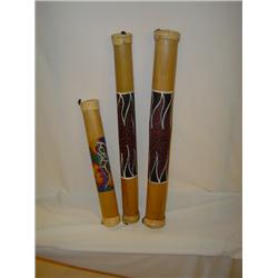 Bamboo Rain Sticks, Aboriginal Design