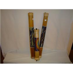 Bamboo Rain Sticks, Aboriginal Design