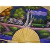 Image 3 : Set/2 Hand Painted Village  Wall Fans 