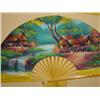 Image 2 : Set/2 Hand Painted Village  Wall Fans 
