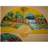 Image 3 : Set/2 Hand Painted Village  Wall Fans 