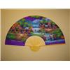 Image 1 : Set/2 Hand Painted Village  Wall Fans 