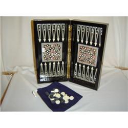 Inlaid MOP Backgammon Set, lg