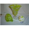 Image 1 : Hand Blown Vase & Ball & Rock Glass