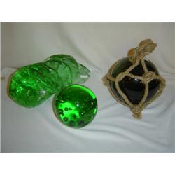Assorted Green Glass