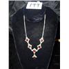 Image 1 : Sterling Silver & Gaarnet Necklace