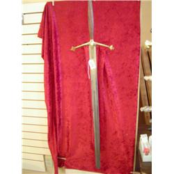 Brass Hilt Claymore w/ leather sheath