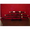 Image 1 : Traditional Silk Samuri Sword Set, Stand