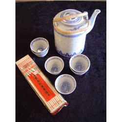 Rice Pattern Porcelain Tea Pot Set