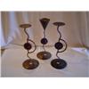 Image 1 : Set/3 Metal Candle Holders