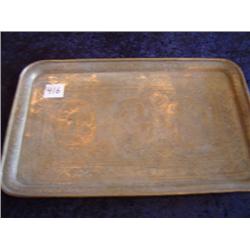 Antique Middle Eastern Brass Tray