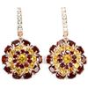 Image 1 : NATURAL Dark RED GARNET, CITRINE Earrings