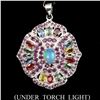 Image 1 : Natural  White  Opal Ruby Sapphire Pendant