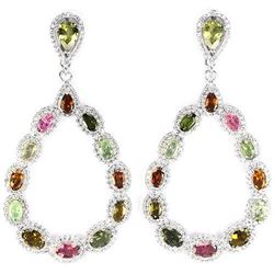 NATURAL MULTI COLOR TOURMALINE Earrings