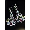 Image 1 : Natural SAPPHIRE RUBY TOPAZ RHODOLITE Earrings