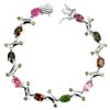 Image 1 : NATURAL FANCY TOURMALINE & TSAVORITE GARNET BRACELET