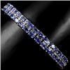Image 1 : Natural Tanzanite 7 Inch Bracelet