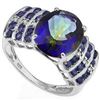 Image 1 : Natural Ocean Mystic Diamond & Sapphire Ring