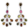 Image 1 : NATURAL MULTI COLOR TOURMALINE EARRING